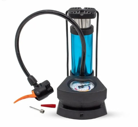 Foot And Hand Air Pump With Air Pressure Gauge