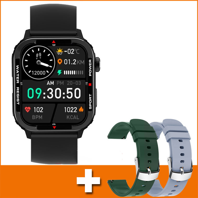 Bluetooth Sports Smartwatch with SpO2 & BP Monitor – Full-Touch HD Fitness Watch