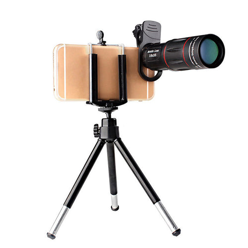 18X Optical Telephoto Zoom Lens Kit – Universal Smartphone Camera Lens with Mini Tripod