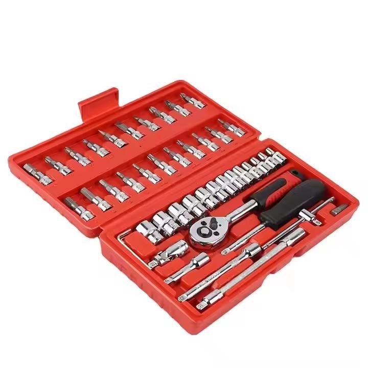 46 Pcs Chrome Vanadium Tool Kit Set
