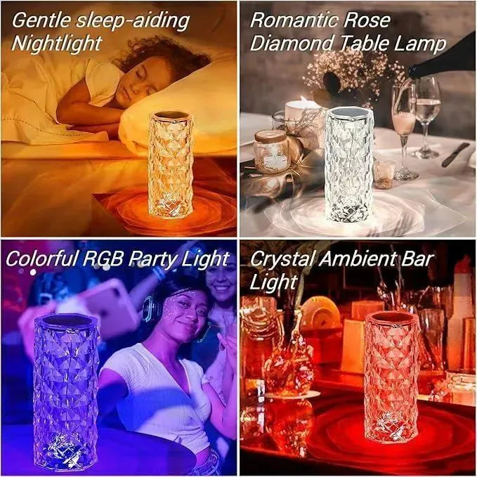 Rechargeable Multicolor Table Lamp with Remote Control
