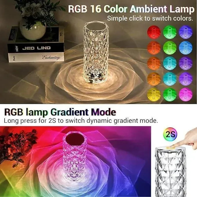 Rechargeable Multicolor Table Lamp with Remote Control