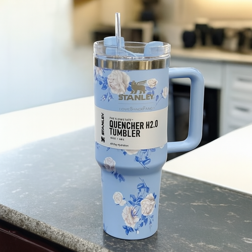 1200ml Insulated Steel Tumbler – Marble Finish